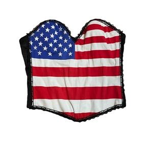 Vintage Adore Me American flag corset <3